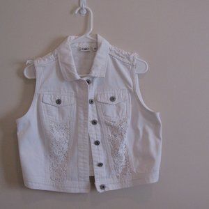 White Cato Jean Vest